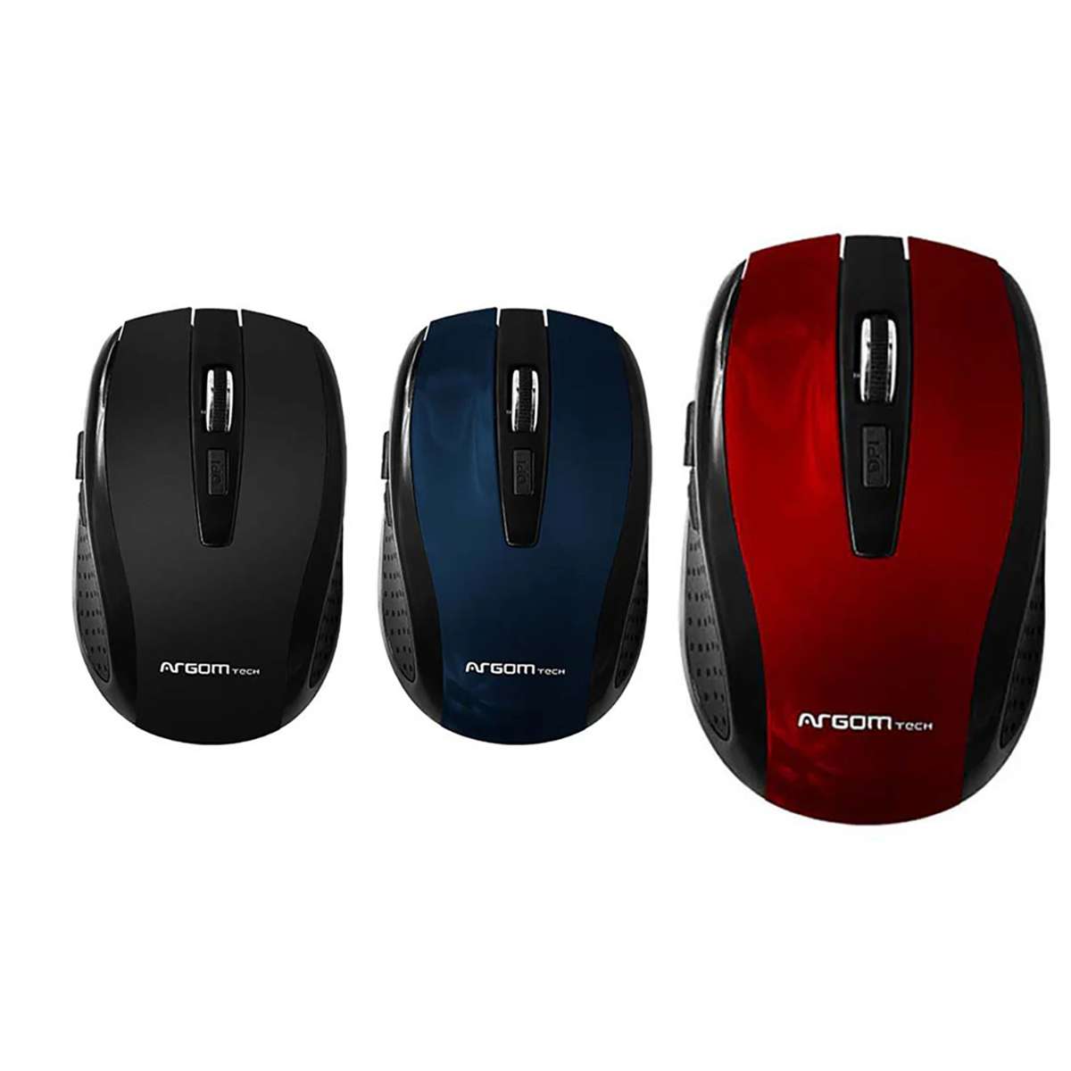 Mouse Wireless Argomtech MS32 2.4 GHz 6 Botones Rojo